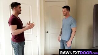 RawNextDoor.com - Quentin Gainz gives Derrick Dime the bareback fuck of his life