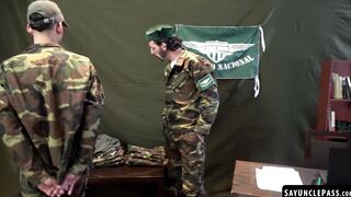 Kinky soldier got into a foursome fun with Sergeant Joris Leonard