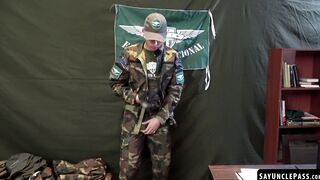 Kinky soldier got into a foursome fun with Sergeant Joris Leonard