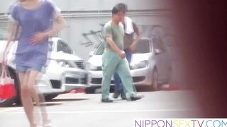 NipponSexTV.com - Kinky Asian babe runs off after pissing on hidden voyeur cam