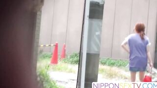 NipponSexTV.com - Kinky Asian babe runs off after pissing on hidden voyeur cam