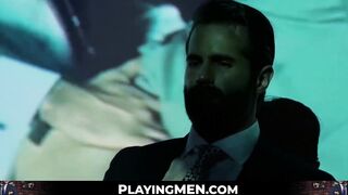 PlayingMen.com - Businessman hunk gets his tight butt pounded hard by BF with relentl