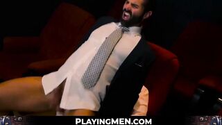 PlayingMen.com - Businessman hunk gets his tight butt pounded hard by BF with relentl
