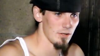 Smoke buddies Ian Madrox and Evan Heinze jerked their gigantic cock while smoking