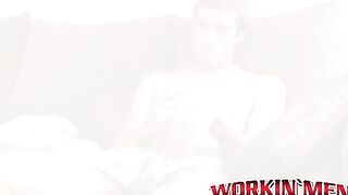 Young amateur masturbates his small cock solo and cums