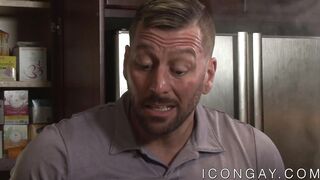 Handsome studs have a cock sucking session before anal