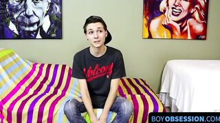 BoyObsession.com - Trey Bentley's new cute horny twink interview and solo fun