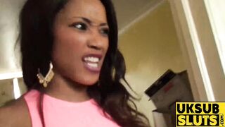 UKSubSluts.com - Pascal's slamming of pretty ebony's sweet pussy after blow