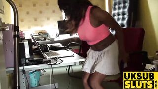 UKSubSluts.com - Pascal's slamming of pretty ebony's sweet pussy after blow