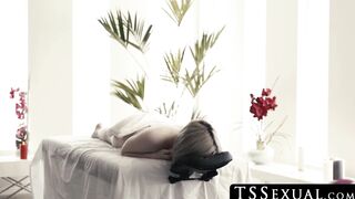 TSSexual.com - Ella Hollywood's sensual massage turns into raw passionate sex