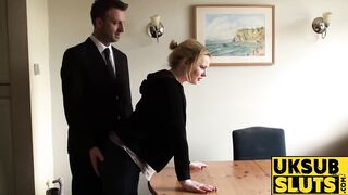 UKSubSluts.com - Amber West's cherished ass spanking and rough sex adventure