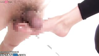 Japanese splendid tall girl gets her wonderful legs fucked