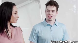 Kinky stepmoms Crystal Rush and Charley Hart help their stepsons to resolve some scho