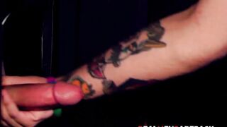 Timothy craves dick so much that he sucks it through a glory hole before bending over