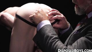 Hairy daddy Lance Charger grind hard the smooth ass of hot Austin Young