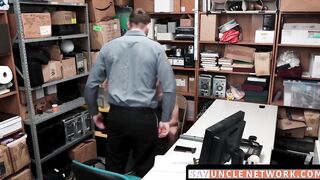 SayUncleNetwork.com - Officer catches young thief and delivers bareback pounding to t