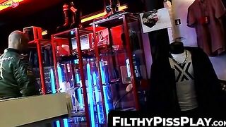 FilthyPissPlay.com - Gay deviants tie up friend for spanking and rough BDSM play