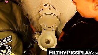 FilthyPissPlay.com - Gay deviants tie up friend for spanking and rough BDSM play