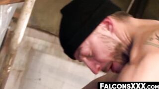 FalconsXXX.com - Two big dicked hunks raw fuck in an evil dungeon until they jizz