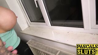 Super hot subslut choked and pussy disciplined by Pascal