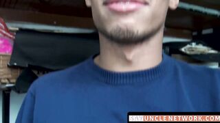 SayUncleNetwork.com - Raw dick in ass and cum in mouth for this Latino first-timer