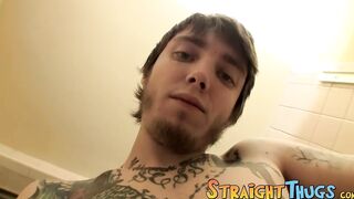 Hot and cute straight dude Blinx wanking his big pecker
