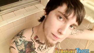 Hot and cute straight dude Blinx wanking his big pecker