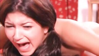 Slutty Alica 20 spanked by her stepmom