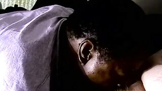 Black dude sucks off amateur gay dude while he masturbates