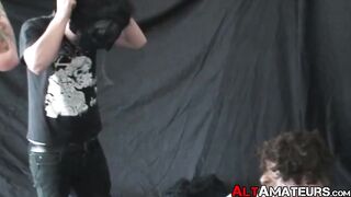 Horny emo twink drilled hard by two thick cock alt jocks