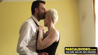 Blonde whore Mila Milan lusts for some rough fucking