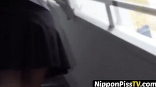 NipponPissTV.com - Distressed Japanese MILF urinating in high heels publicly