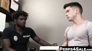 Naughty Twink Crook Fucked by Big Black Cocked Guard