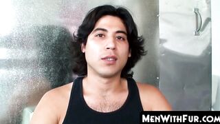 MenWithFur.com - Hairy ass eater jerks his rock solid dick solo