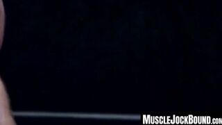 MuscleJockBound.com - Inked hunk choked and dominated in a rough BDSM match, defeated