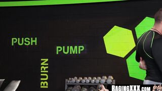 RagingXXX.com - Hardcore anal fucking at the gym with three muscular hunks