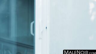 MaleNoir.com - Black security guard anally fucks his Asian customer hard and rough wi