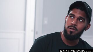MaleNoir.com - Black security guard anally fucks his Asian customer hard and rough wi