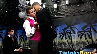 Beautiful slim twink bounces on rock solid cock and cums