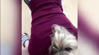 My 30 cm left warm sperm inside her tight snatch.