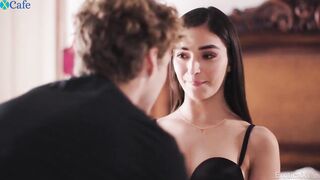 Attractive romantic beauty Emily Willis takes prick nuts deep