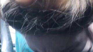 Blowing penis inside the college parking lot before class