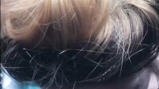 Blowing penis inside the college parking lot before class