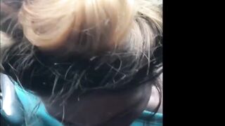 Blowing penis inside the college parking lot before class