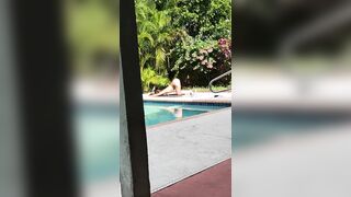 Banged my lover near pool