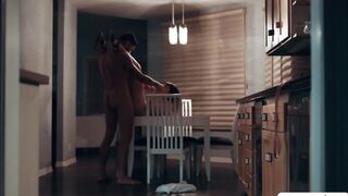 My handsome stepbro bang my asshole in kitchen