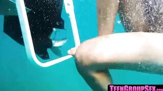 TeenGroupSex.com - JMac gives naughty chicks his big dick on their boat