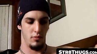 Str8Thugs.com - Straight thug Axel strums his cock while playing with his guitar