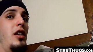 Str8Thugs.com - Straight thug Axel strums his cock while playing with his guitar