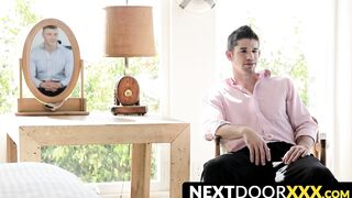 NextDoorXXX.com - Young stud services his boss's cock for a raw reward